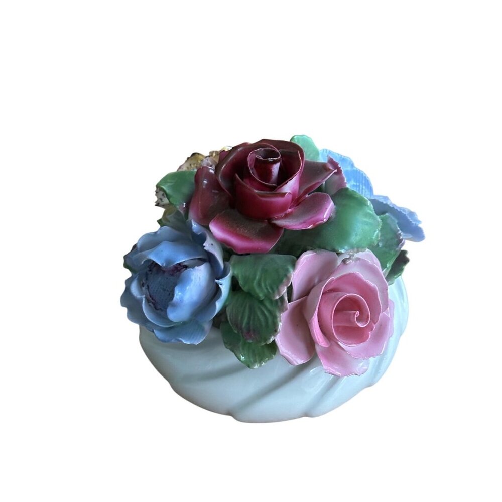 Vintage Royal Malvern Bone China Floral Bouquet Figurine HandPainted Cottagecore